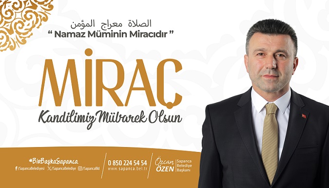 Başkan Özcan Özen’in “Miraç Kandili” Mesajı