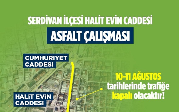 Halit Evin Caddesi yenileniyor