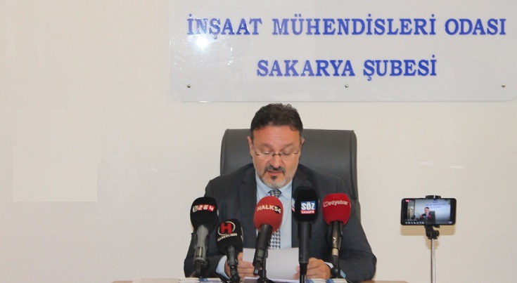 TMMOB İnşaat Mühendisleri Odası Sakarya Şubesi  Başkanı Semih Uçar ”Şantiyelerde meslektaşlarımıza yönelik şiddete karşı derhal önlem alınmalıdır.”