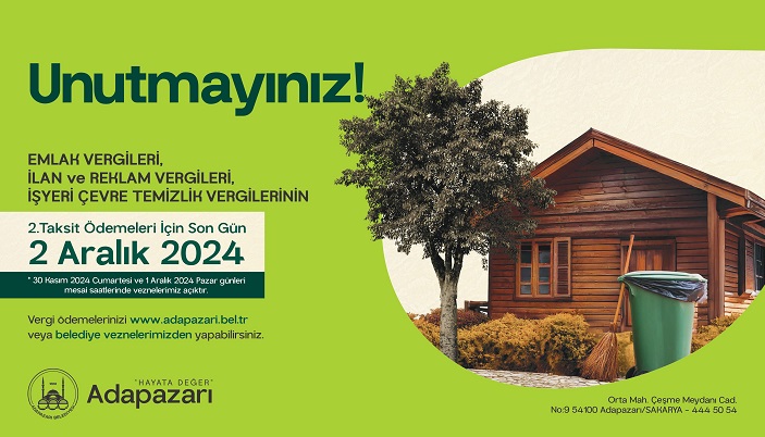 Adapazarı’nda Vergi Hatırlatması: Son Gün 2 Aralık