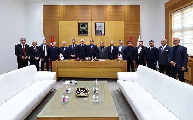 Başkan Alemdar, Federasyon Başkanı Erdem ve yönetimini konuk etti