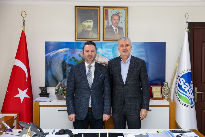 SASKİ Genel Müdürü Yiğit Turan, SATSO Başkanı Akgün Altuğ’u konuk etti