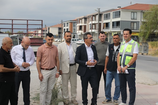 BAŞKAN ŞENOL DİNÇ YENİ PAZAR ALANINI İNCELEDİ