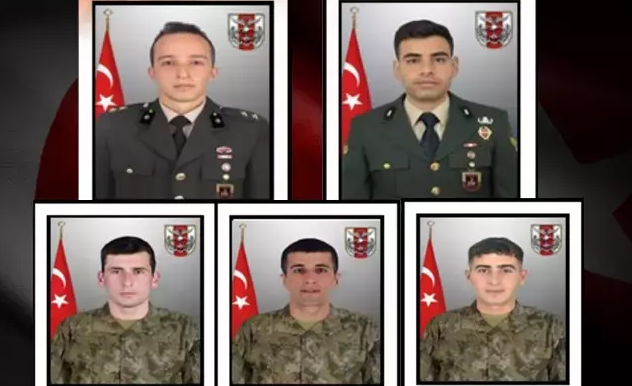 Metan gazından zehirlenen 5 askerimiz şehit