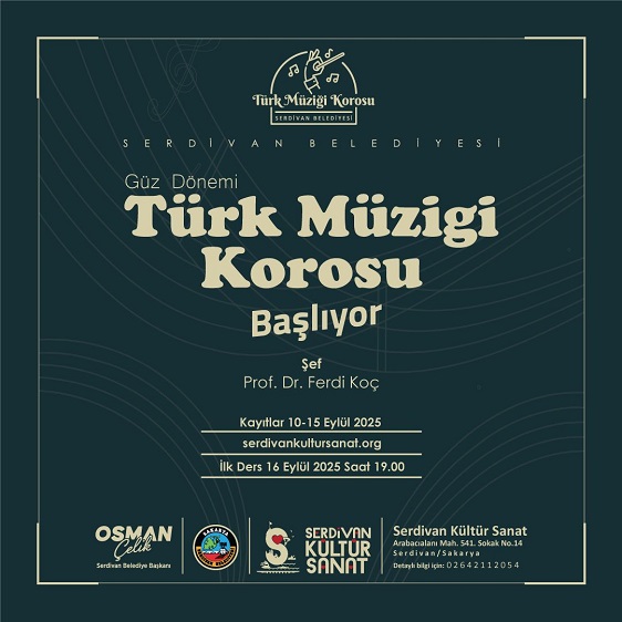 Serdivan Belediyesi Türk Müziği Korosu Güz Dönemi Kayıtları Başlıyor