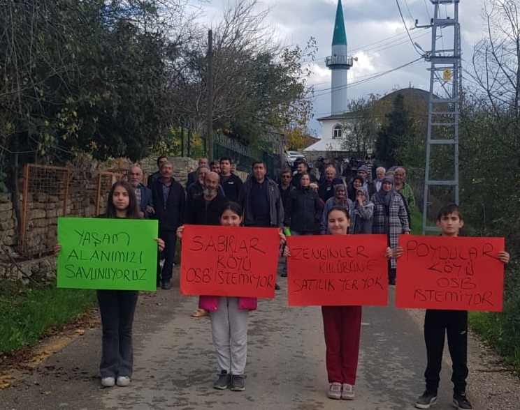 GEYVE İLÇESİ  SABIRLAR VE POYDULLAR KÖYLERİ GIDA İHTİSAS OSB’SİNE KARŞI AYAKLANDI