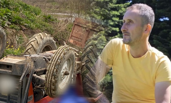 Erol Durdurmuş (46) traktörün altında kalarak can verdi